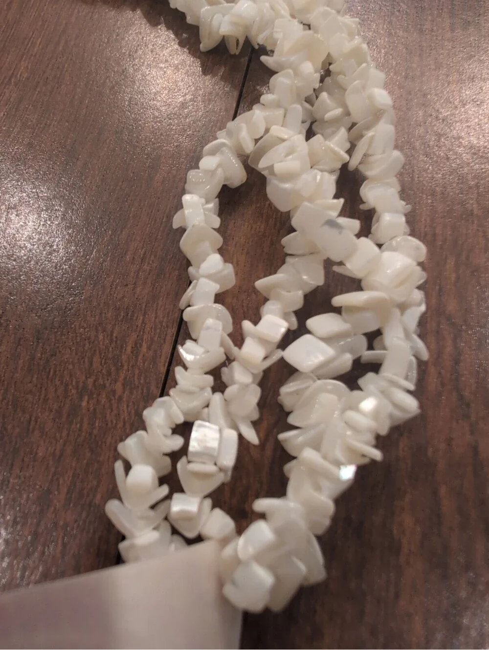 Vintage Multi Strand Mother of Pearl Nautilus Shell Statement Necklace
